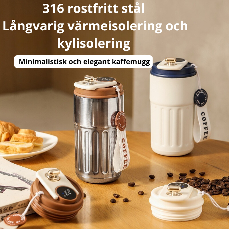 Smart digital termoflaska, Bärbar kaffemugg