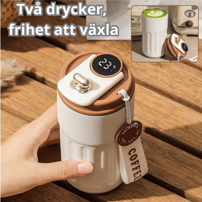 Smart digital termoflaska, Bärbar kaffemugg